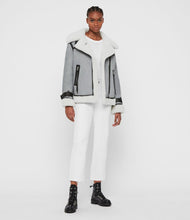 Load image into Gallery viewer, Priya Shearling Biker Jacket