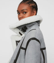Load image into Gallery viewer, Priya Shearling Biker Jacket